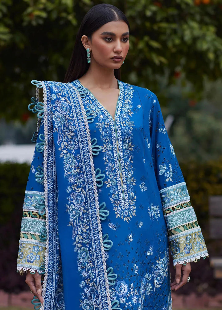 Elan Embroidered Lawn Suits Unstitched 3 Piece EL24L D-06B Ivana - Summer Collection