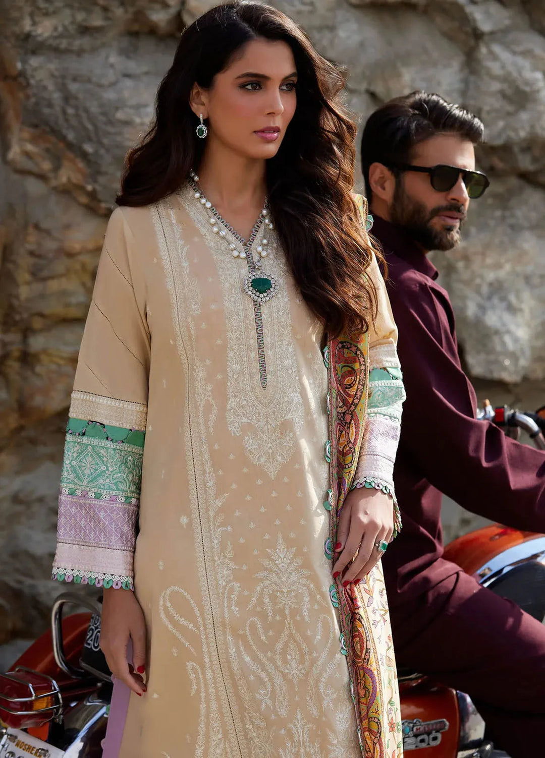 Elan Embroidered Lawn Suits Unstitched 3 Piece EL24L D-07B Sherine - Summer Collection