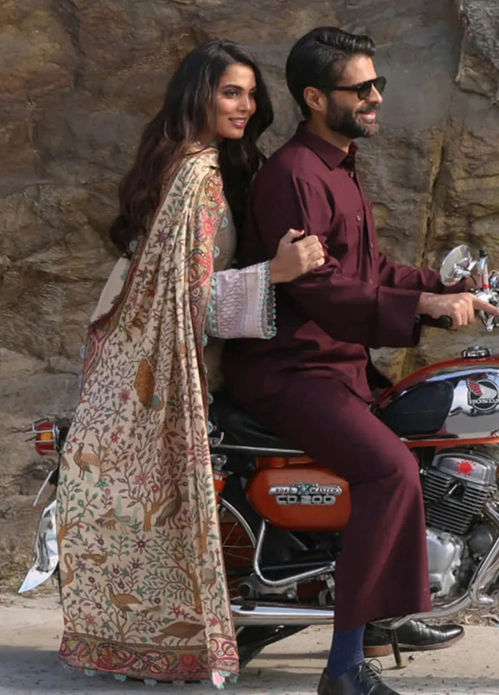 Elan Embroidered Lawn Suits Unstitched 3 Piece EL24L D-07B Sherine - Summer Collection