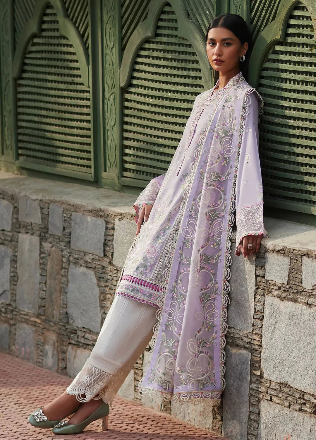 Elan Embroidered Lawn Suits Unstitched 3 Piece EL24L D-08A Zenel - Summer Collection