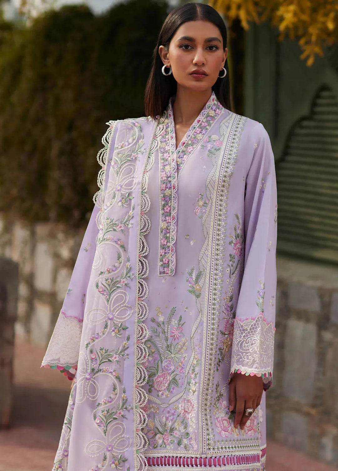 Elan Embroidered Lawn Suits Unstitched 3 Piece EL24L D-08A Zenel - Summer Collection
