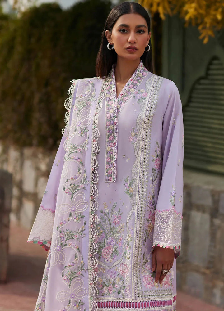 Elan Embroidered Lawn Suits Unstitched 3 Piece EL24L D-08A Zenel - Summer Collection