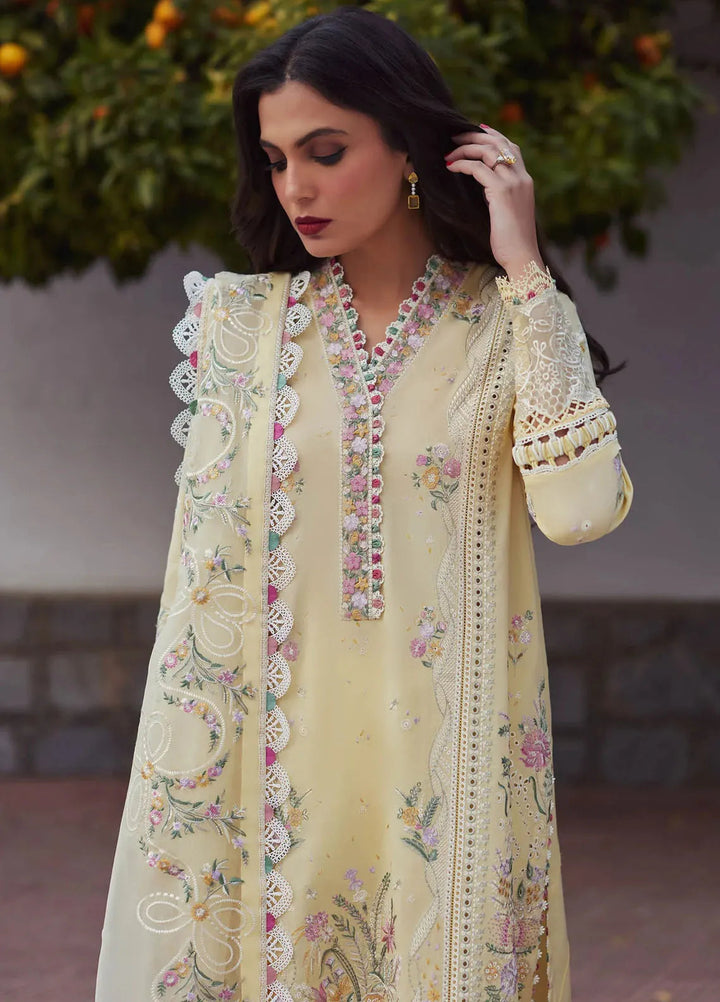 Elan Embroidered Lawn Suits Unstitched 3 Piece EL24L D-08B Zenel - Summer Collection