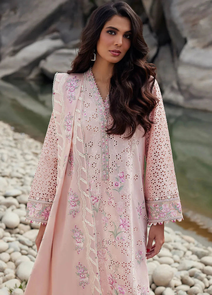 Elan Embroidered Lawn Suits Unstitched 3 Piece EL24L D-09A Aireen - Summer Collection
