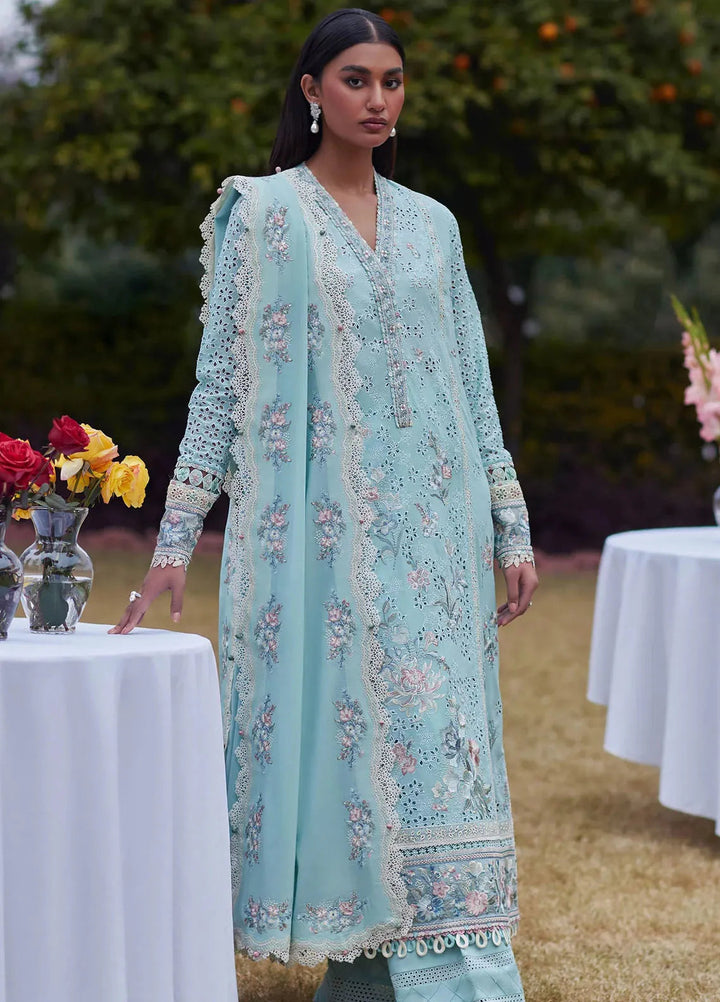 Elan Embroidered Lawn Suits Unstitched 3 Piece EL24L D-09B Aireen - Summer Collection