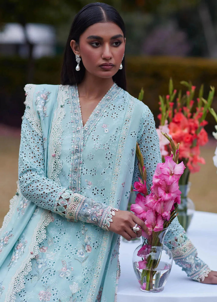 Elan Embroidered Lawn Suits Unstitched 3 Piece EL24L D-09B Aireen - Summer Collection