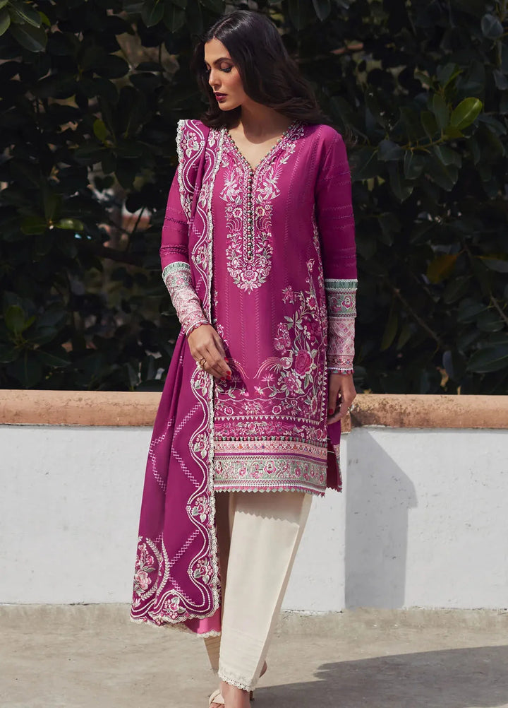 Elan Embroidered Lawn Suits Unstitched 3 Piece EL24L D-10A Aira - Summer Collection