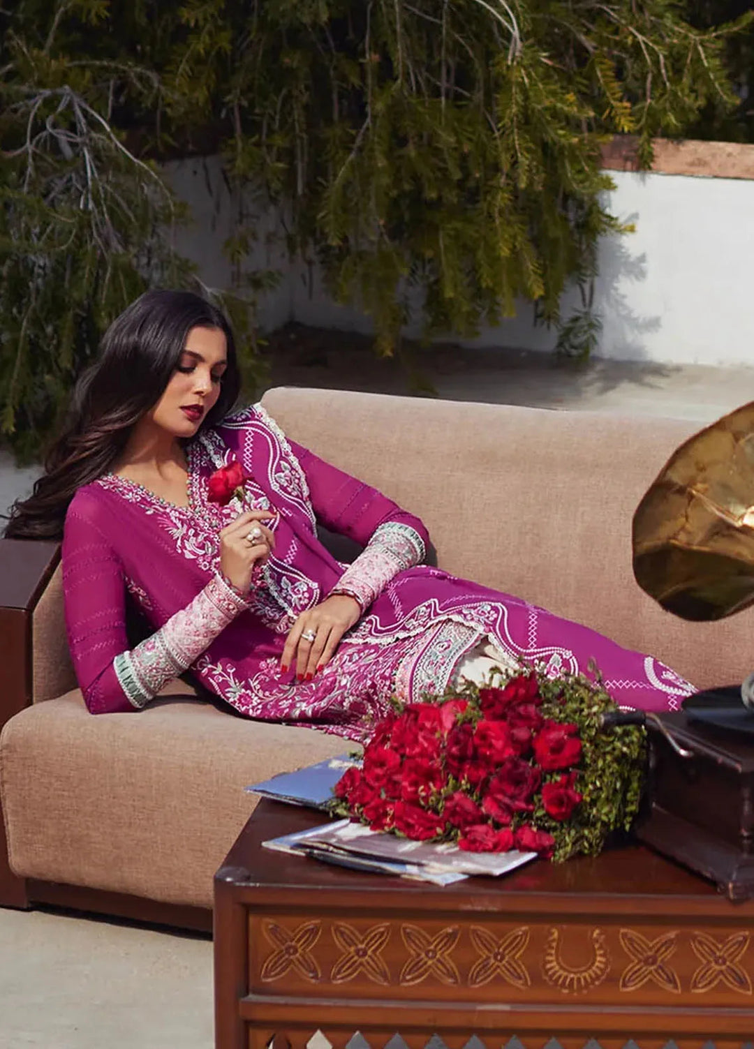 Elan Embroidered Lawn Suits Unstitched 3 Piece EL24L D-10A Aira - Summer Collection