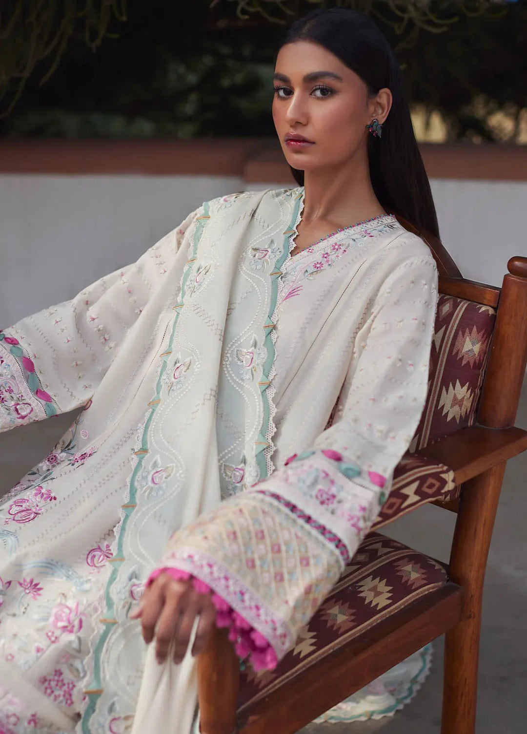Elan Embroidered Lawn Suits Unstitched 3 Piece EL24L D-10B Aira - Summer Collection