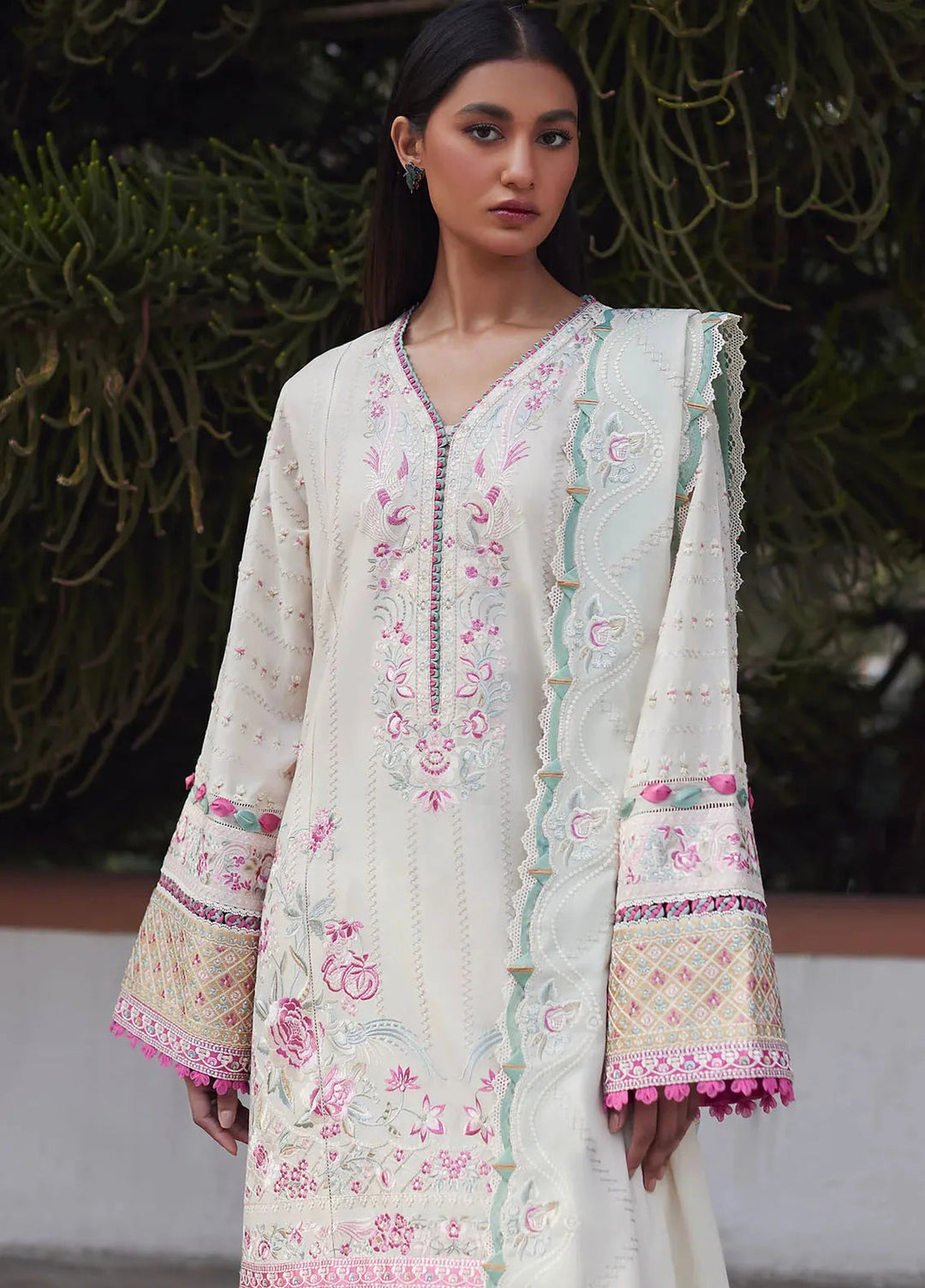 Elan Embroidered Lawn Suits Unstitched 3 Piece EL24L D-10B Aira - Summer Collection