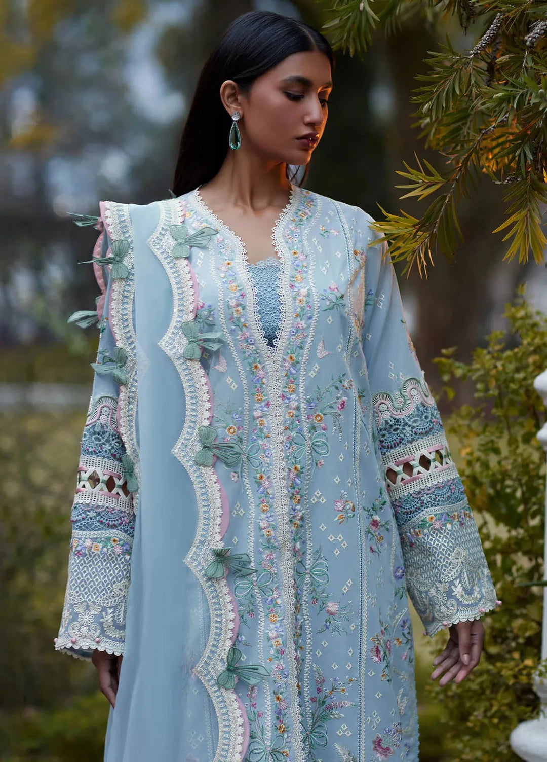 Elan Embroidered Lawn Suits Unstitched 3 Piece EL24L D-11A Mirzeta - Summer Collection