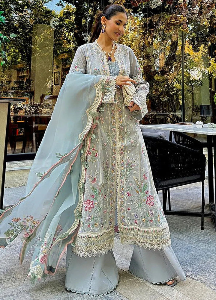 Elan Embroidered Lawn Suits Unstitched 3 Piece EL24L D-11A Mirzeta - Summer Collection