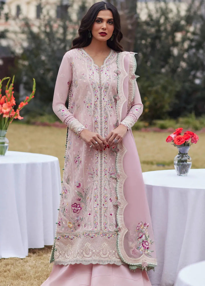 Elan Embroidered Lawn Suits Unstitched 3 Piece EL24L D-11B Mirzeta - Summer Collection