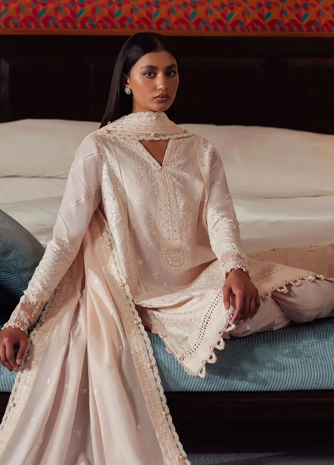 Elan Embroidered Lawn Suits Unstitched 3 Piece EL24L D-12B Zeina - Summer Collection