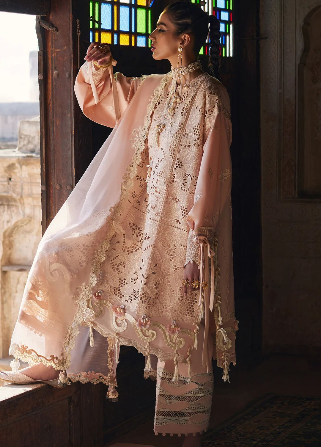 Elan Embroidered Lawn Suits Unstitched 3 Piece EL25LL EL25-02 A Isla - Luxury Collection