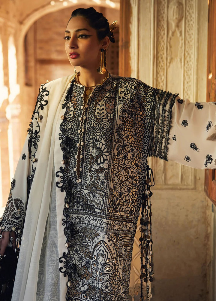 Elan Embroidered Lawn Suits Unstitched 3 Piece EL25LL EL25-02 B Isla - Luxury Collection