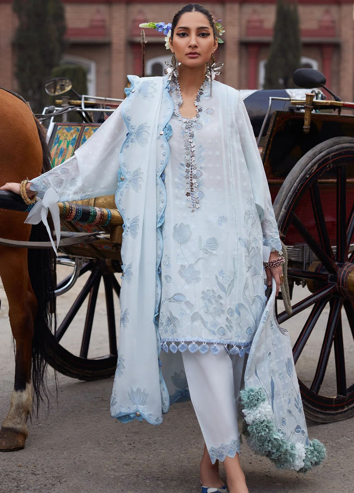 Elan Embroidered Lawn Suits Unstitched 3 Piece EL25LL EL25-05 B Celestine - Luxury Collection