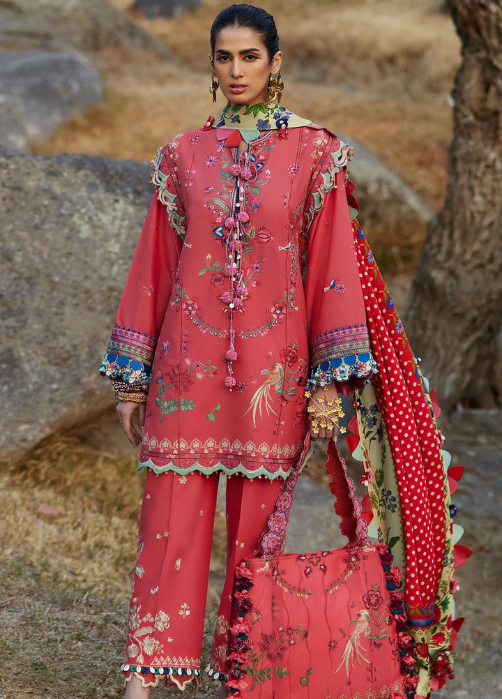 Elan Embroidered Lawn Suits Unstitched 3 Piece EL25LL EL25-06 B Aurielle - Luxury Collection