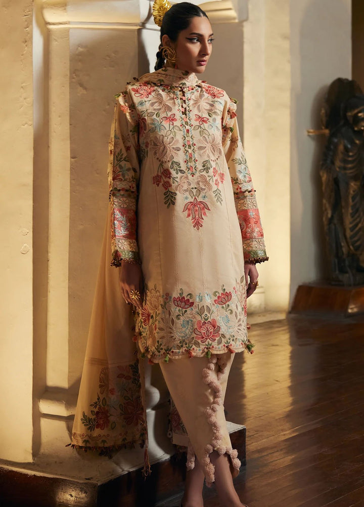 Elan Embroidered Lawn Suits Unstitched 3 Piece EL25LL EL25-07 B Zahara - Luxury Collection