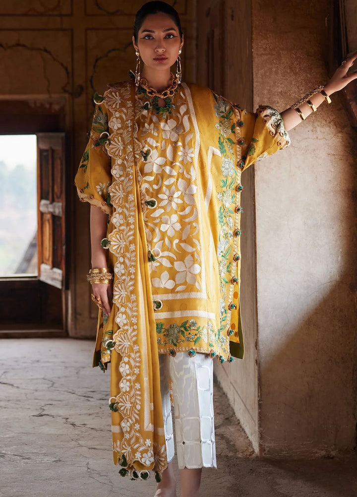 Elan Embroidered Lawn Suits Unstitched 3 Piece EL25LL EL25-08 B Aurelia - Luxury Collection
