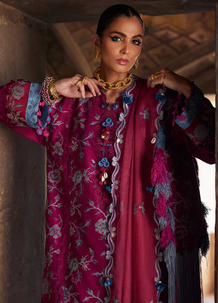 Elan Embroidered Lawn Suits Unstitched 3 Piece EL25LL EL25-10 B Ophelia - Luxury Collection