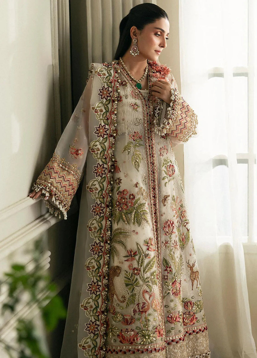 Elan Embroidered Suits Unstitched 3 Piece EC24-02 Botanical Bliss - Wedding Collection