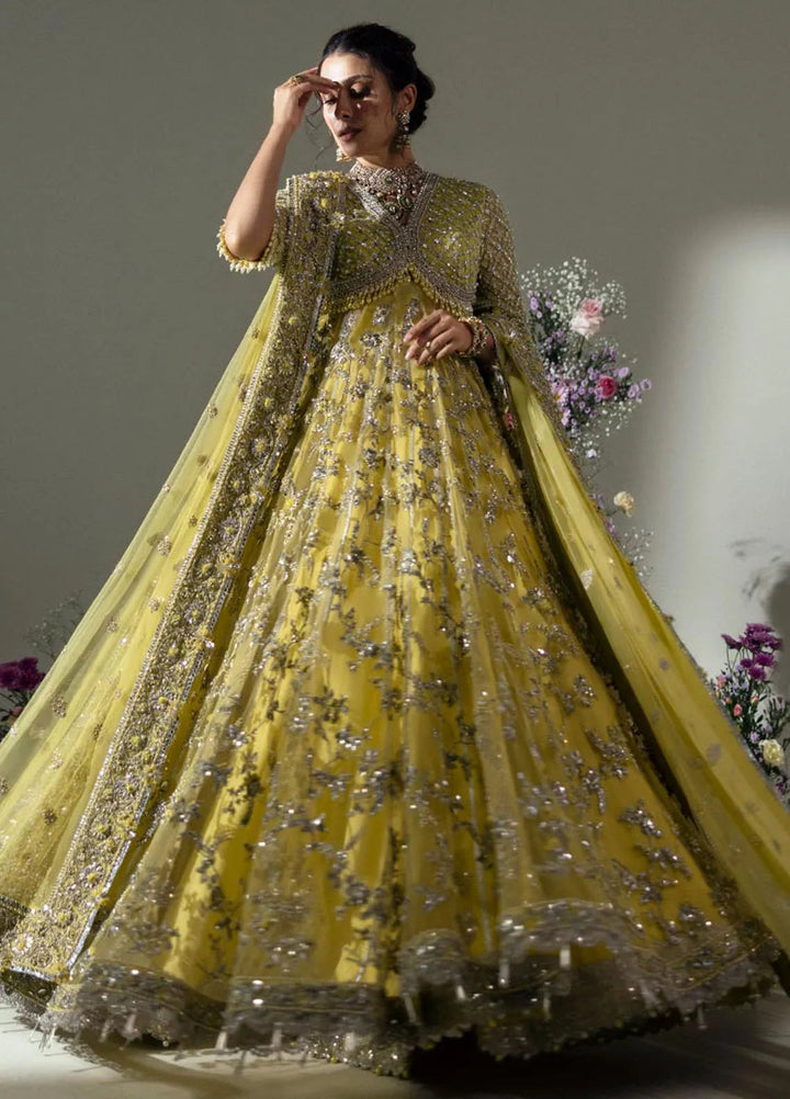 Elan Embroidered Suits Unstitched 3 Piece EC24-03 Lime Blossom - Wedding Collection