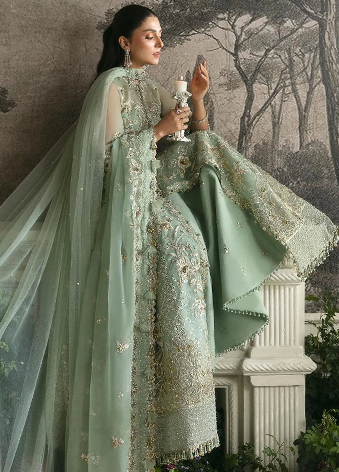 Elan Embroidered Suits Unstitched 3 Piece EC24-06 Sea Of Serenity - Wedding Collection