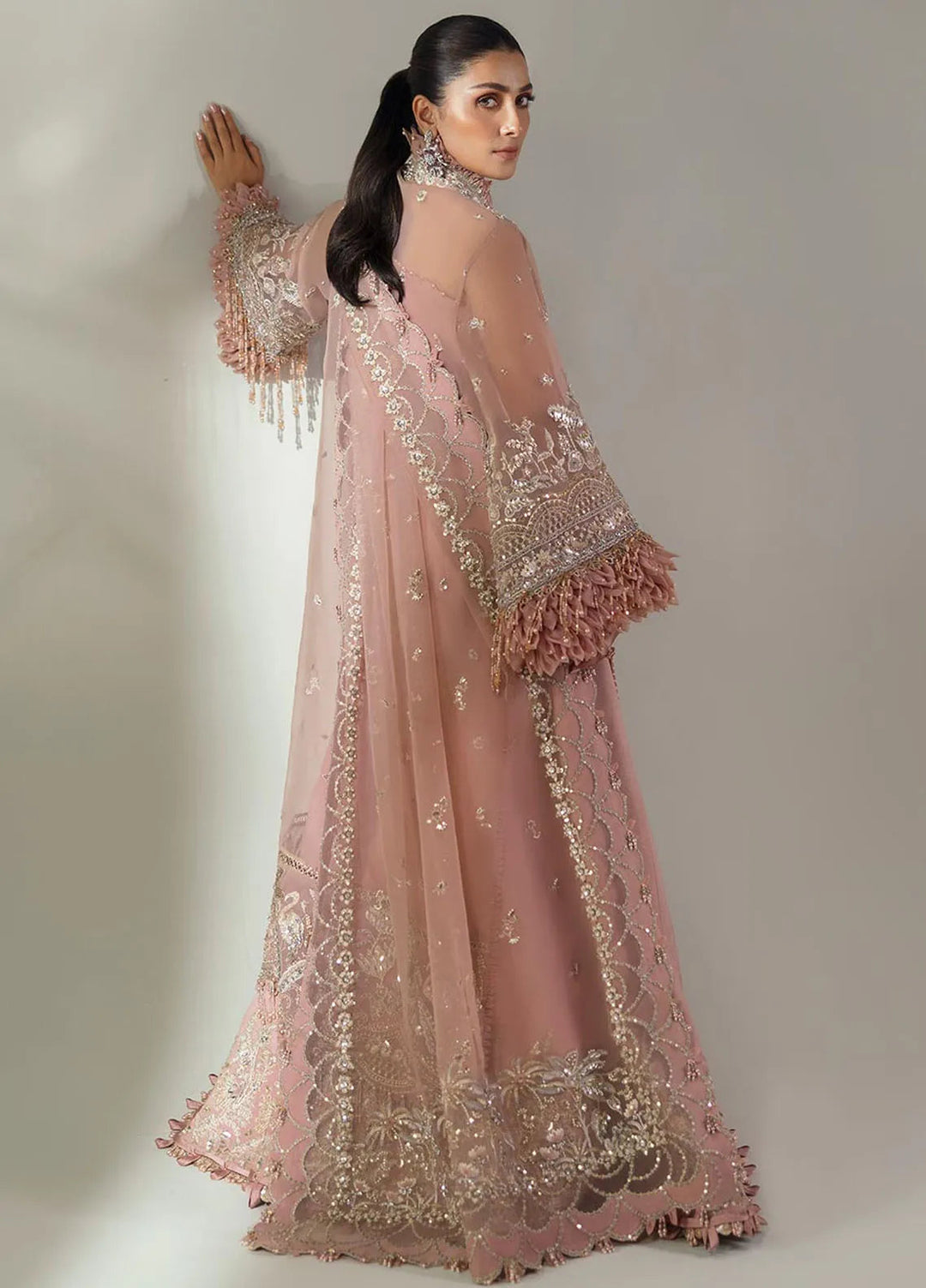 Elan Embroidered Suits Unstitched 3 Piece EC24-07 Celestial Petals - Wedding Collection