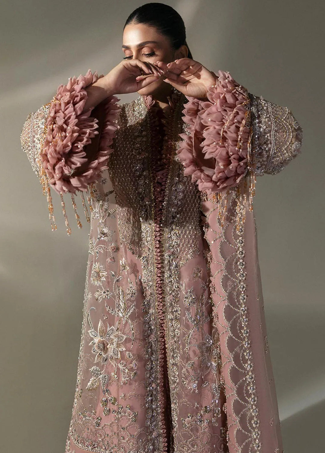 Elan Embroidered Suits Unstitched 3 Piece EC24-07 Celestial Petals - Wedding Collection