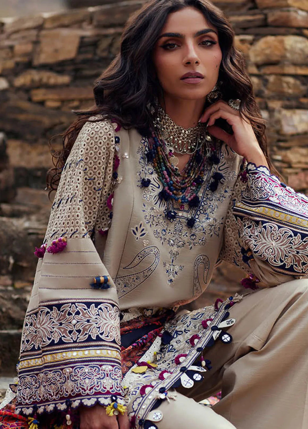 Elan Embroidered Suits Unstitched 3 Piece EL24W EW24-02 Arsia - Winter Collection