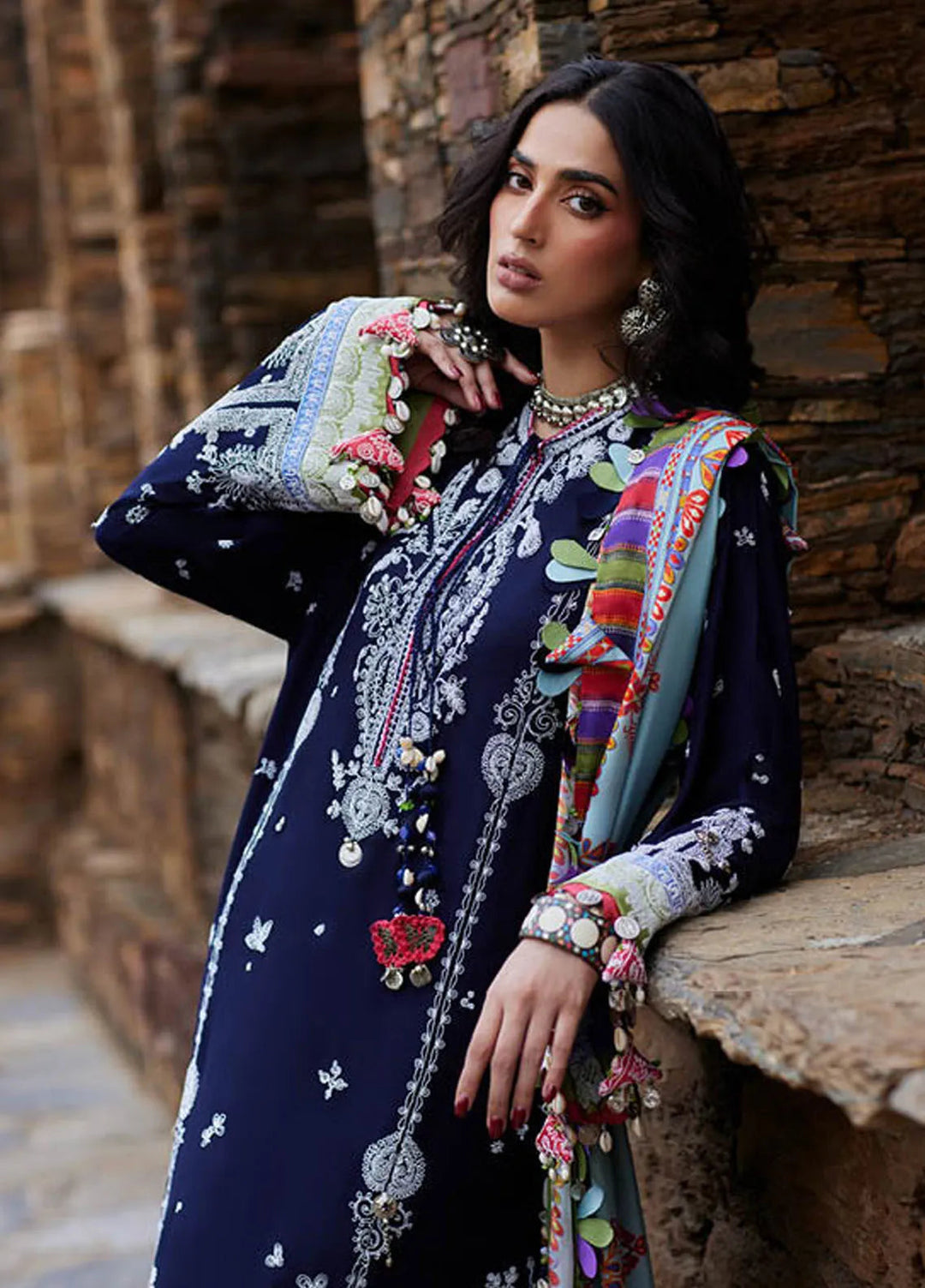 Elan Embroidered Suits Unstitched 3 Piece EL24W EW24-06 Mahrosh - Winter Collection