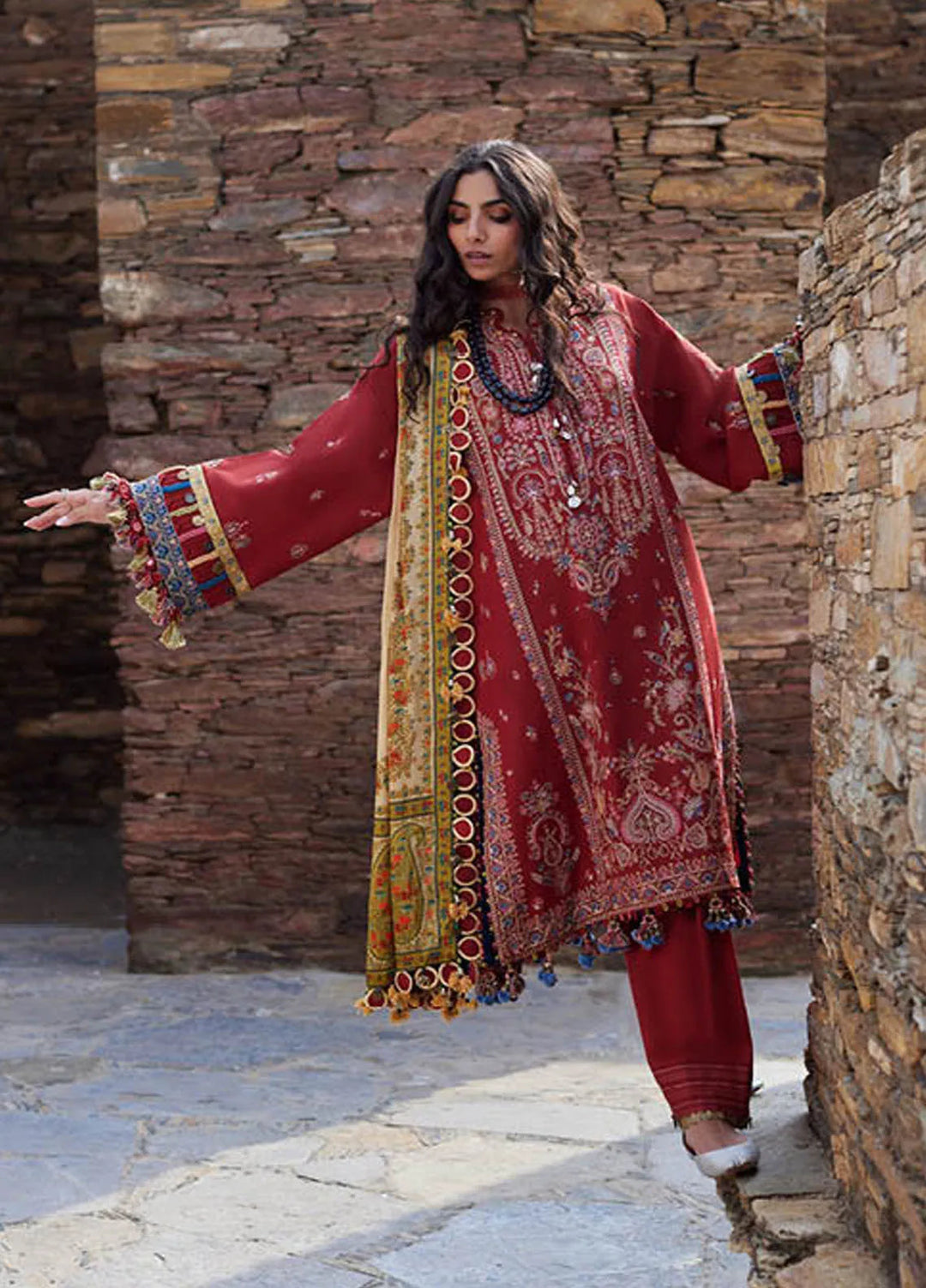 Elan Embroidered Suits Unstitched 3 Piece EL24W EW24-07 Elnaz - Winter Collection