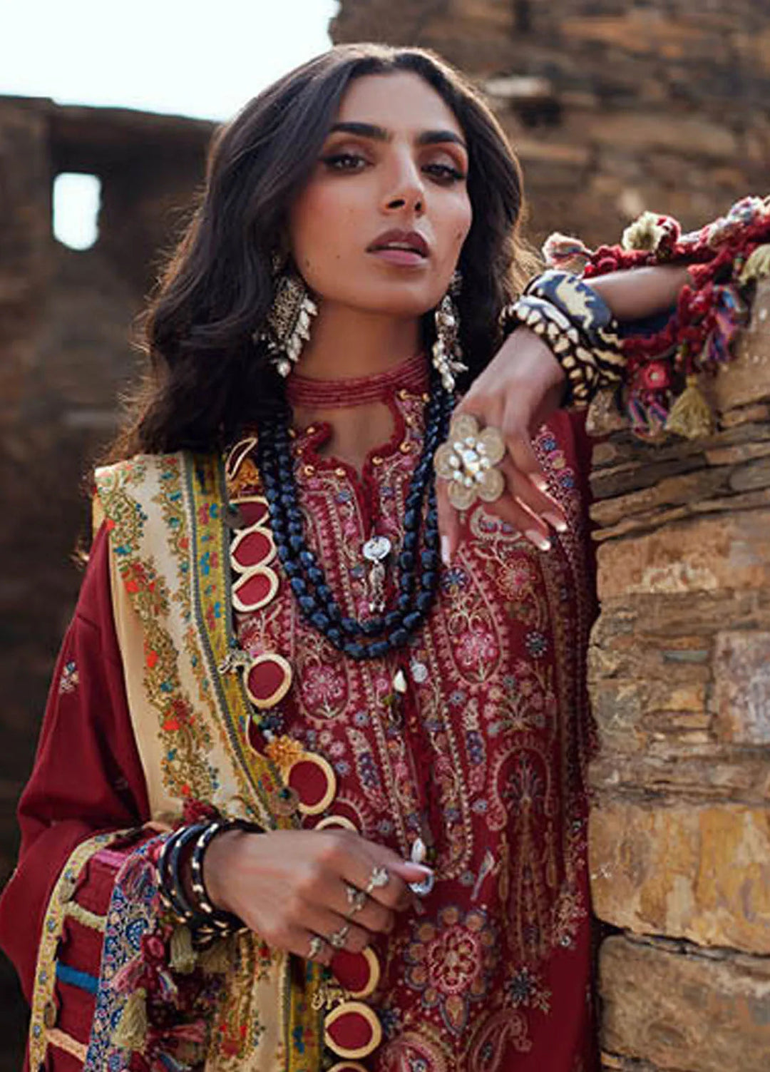 Elan Embroidered Suits Unstitched 3 Piece EL24W EW24-07 Elnaz - Winter Collection