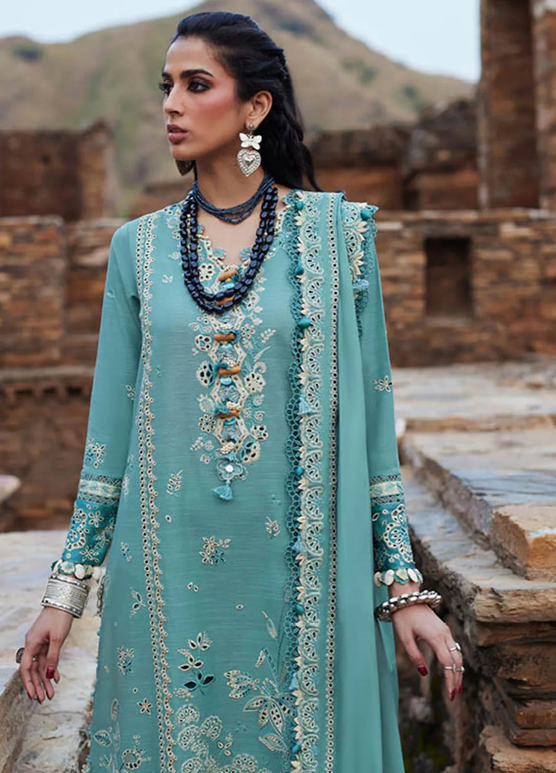 Elan Embroidered Suits Unstitched 3 Piece EL24W EW24-09 Celestia - Winter Collection