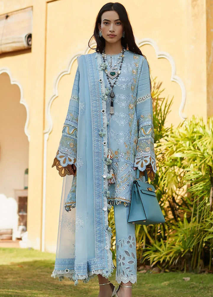 Elan Embroidered Lawn Suits Unstitched 3 Piece EL23LL EL23-01 A Ira - Summer Collection