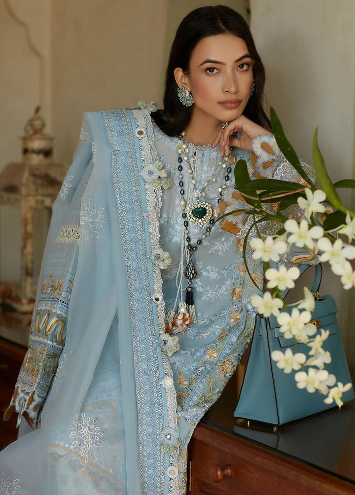 Elan Embroidered Lawn Suits Unstitched 3 Piece EL23LL EL23-01 A Ira - Summer Collection