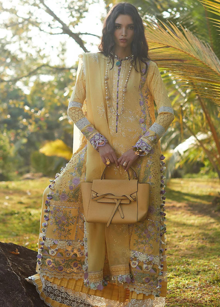 Elan Embroidered Lawn Suits Unstitched 3 Piece EL23LL EL23-01 B Ira - Summer Collection