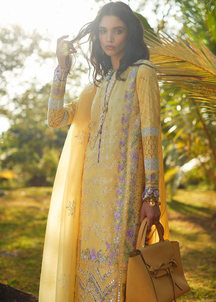 Elan Embroidered Lawn Suits Unstitched 3 Piece EL23LL EL23-01 B Ira - Summer Collection