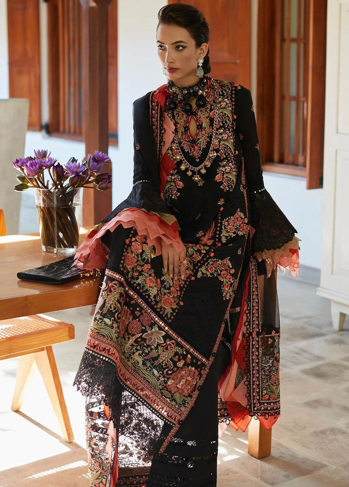 Elan Embroidered Lawn Suits Unstitched 3 Piece EL23LL EL23-02 A Nysa - Summer Collection