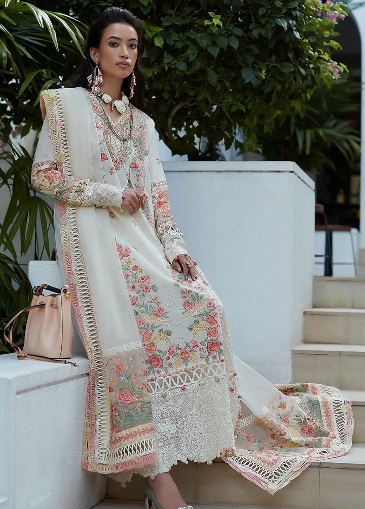 Elan Embroidered Lawn Suits Unstitched 3 Piece EL23LL EL23-02 B Nysa - Summer Collection