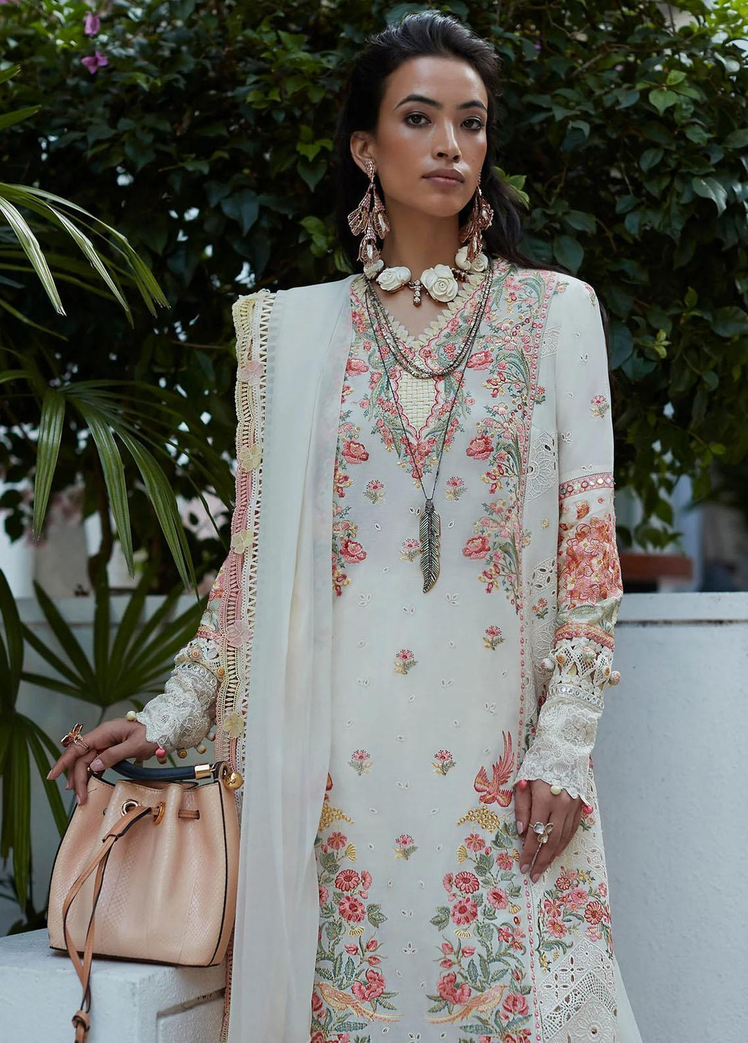 Elan Embroidered Lawn Suits Unstitched 3 Piece EL23LL EL23-02 B Nysa - Summer Collection