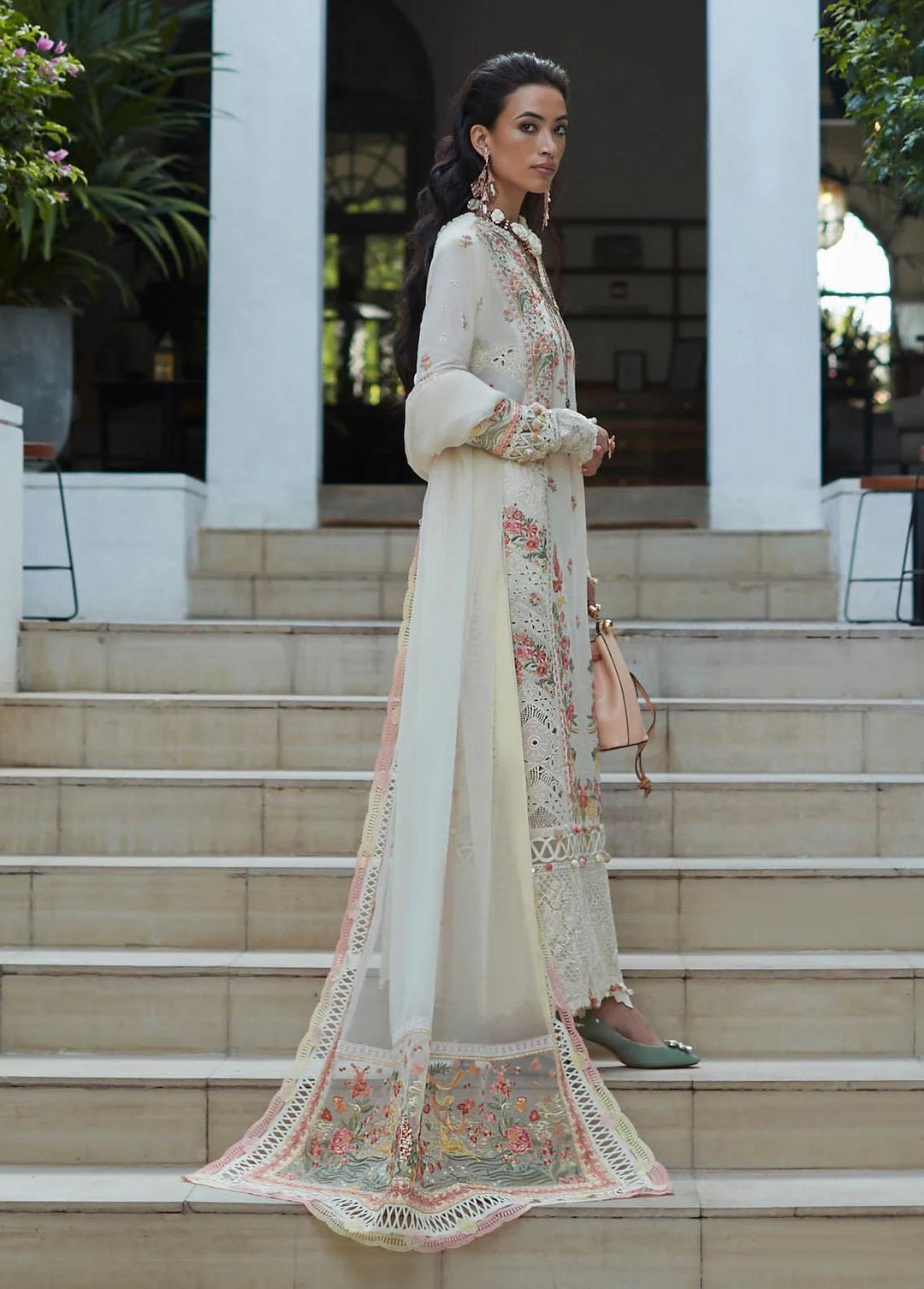 Elan Embroidered Lawn Suits Unstitched 3 Piece EL23LL EL23-02 B Nysa - Summer Collection