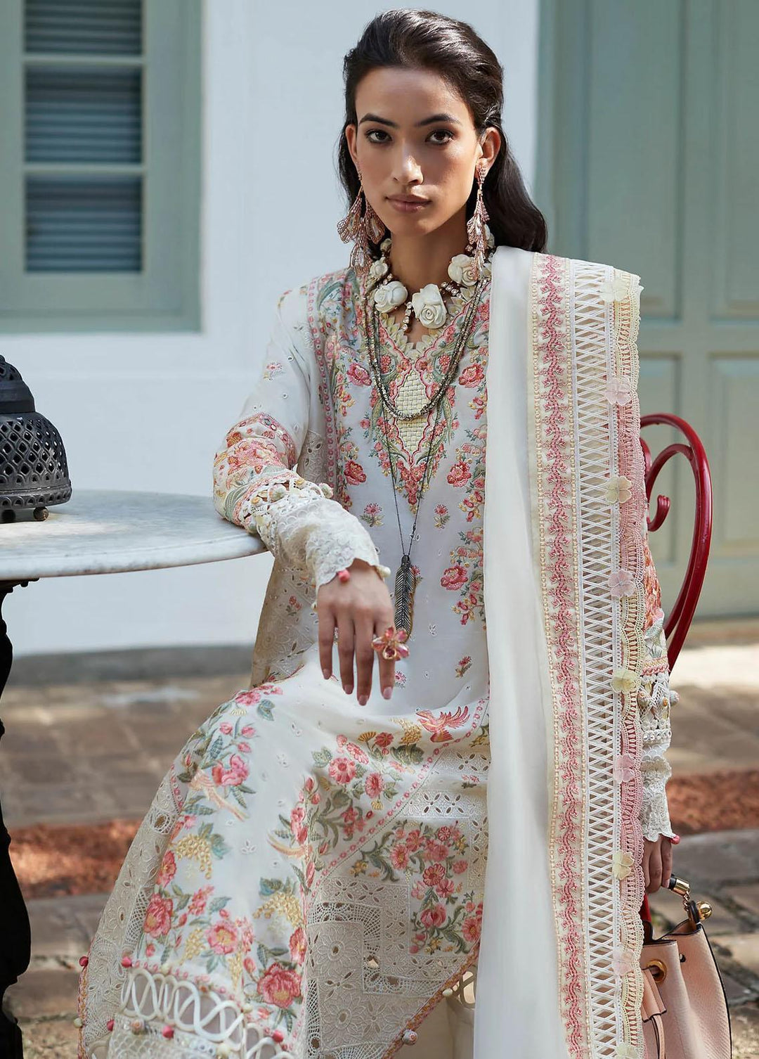 Elan Embroidered Lawn Suits Unstitched 3 Piece EL23LL EL23-02 B Nysa - Summer Collection