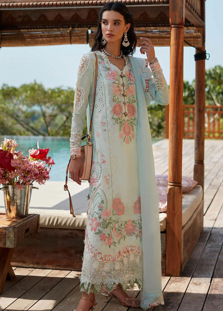 Elan Embroidered Lawn Suits Unstitched 3 Piece EL23LL EL23-03 A Ziva - Summer Collection