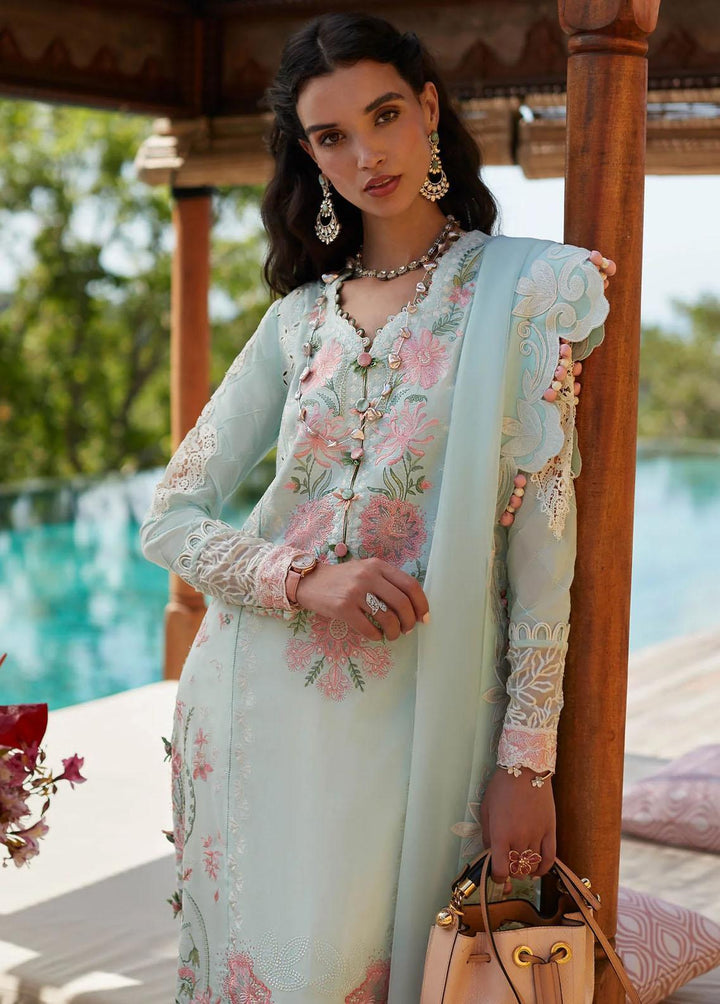Elan Embroidered Lawn Suits Unstitched 3 Piece EL23LL EL23-03 A Ziva - Summer Collection
