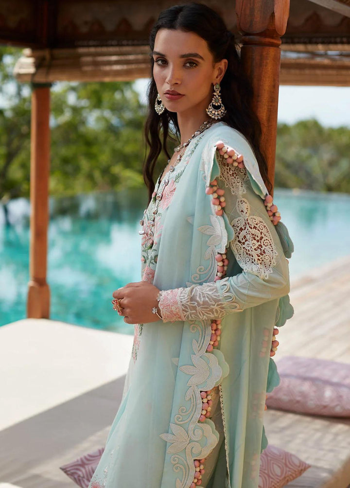 Elan Embroidered Lawn Suits Unstitched 3 Piece EL23LL EL23-03 A Ziva - Summer Collection