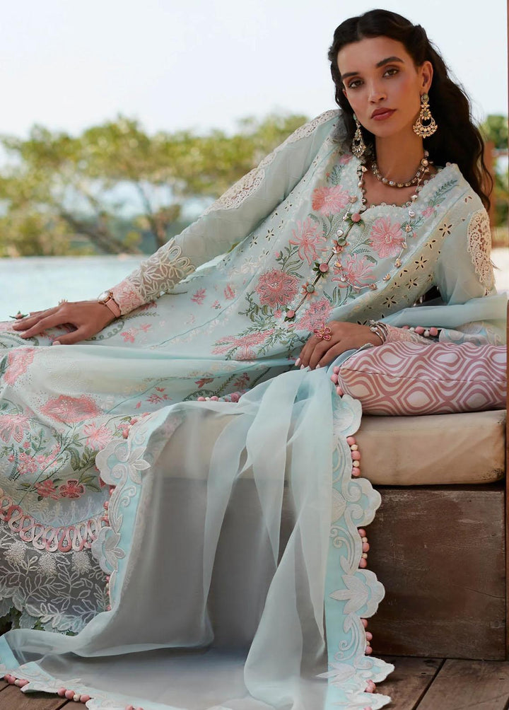 Elan Embroidered Lawn Suits Unstitched 3 Piece EL23LL EL23-03 A Ziva - Summer Collection