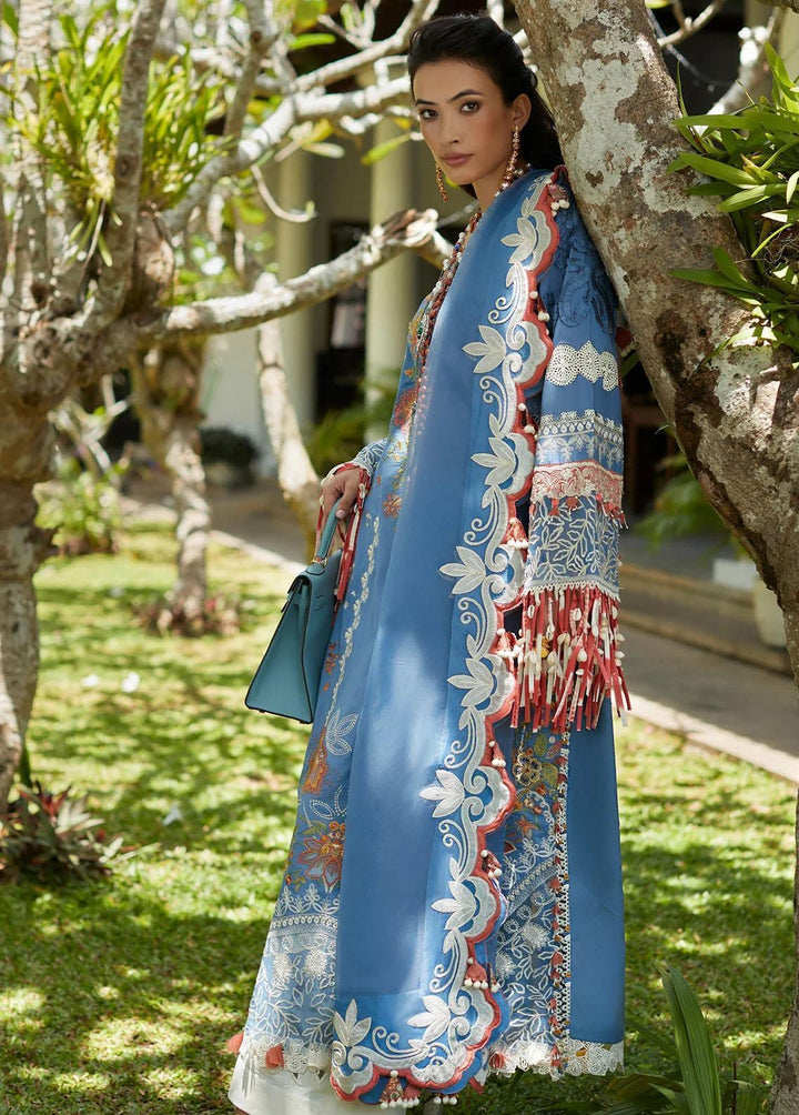 Elan Embroidered Lawn Suits Unstitched 3 Piece EL23LL EL23-03 B Ziva - Summer Collection