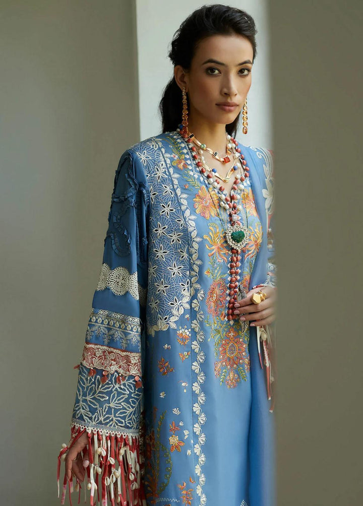 Elan Embroidered Lawn Suits Unstitched 3 Piece EL23LL EL23-03 B Ziva - Summer Collection